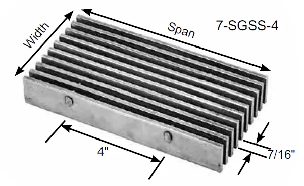 Welded steel bar grating close-up; galvanized; white studio background