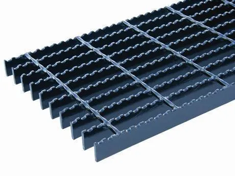 Rectangular galvanized welded grating panel; three-quarter view on white background